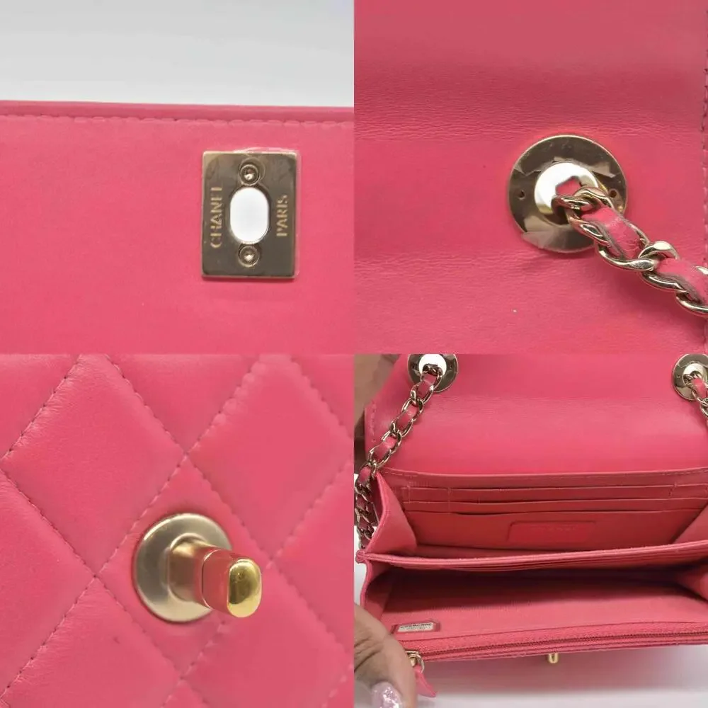 Chanel Lambskin Quilted Mini Trendy CC Wallet On Chain WOC